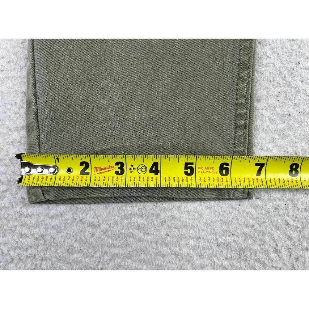 Mugsy Jeans Mens 30x30 Green Slim Tapered Stretch Denim Casual Pants Olive